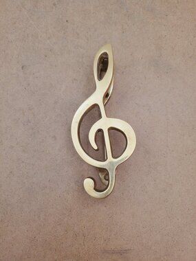 Vintage brass Treble Clef door knocker , western decor - Door knocker || design
